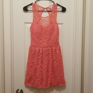 Pink Floral Lace Dress. SUPER CUTE